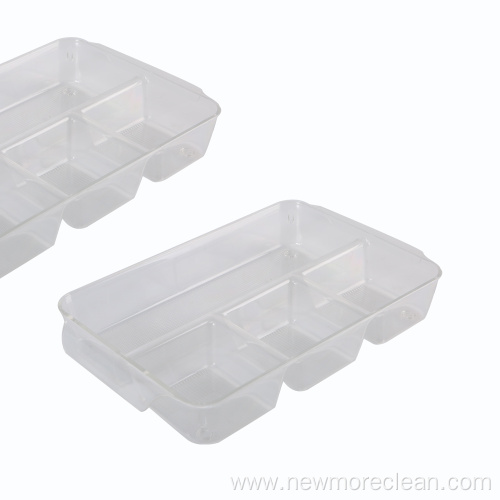 Clear 4 Compartment Vegetable Refrigerator Storage Box